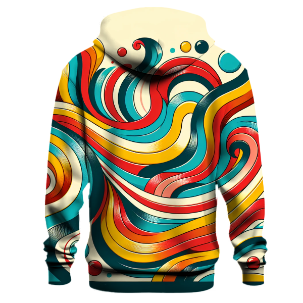 Groovy Rainbow Waves Hoodie