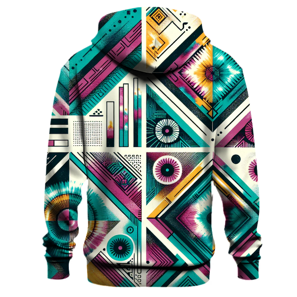 Bold Geometric Tie-dye Hoodie