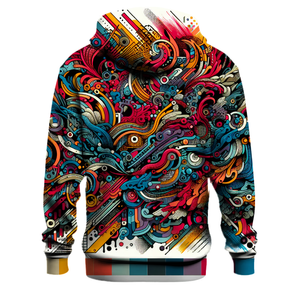 Retro Graffiti Design Hoodie
