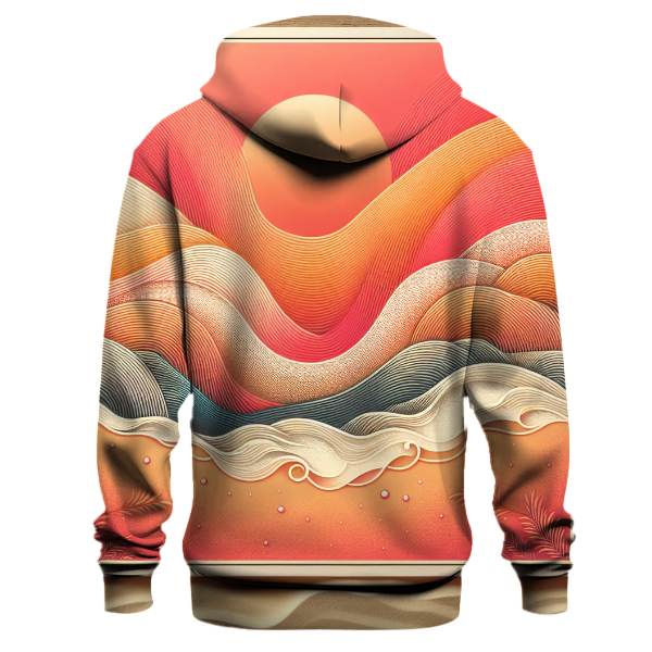 Radiant Coral Sunset Hoodie