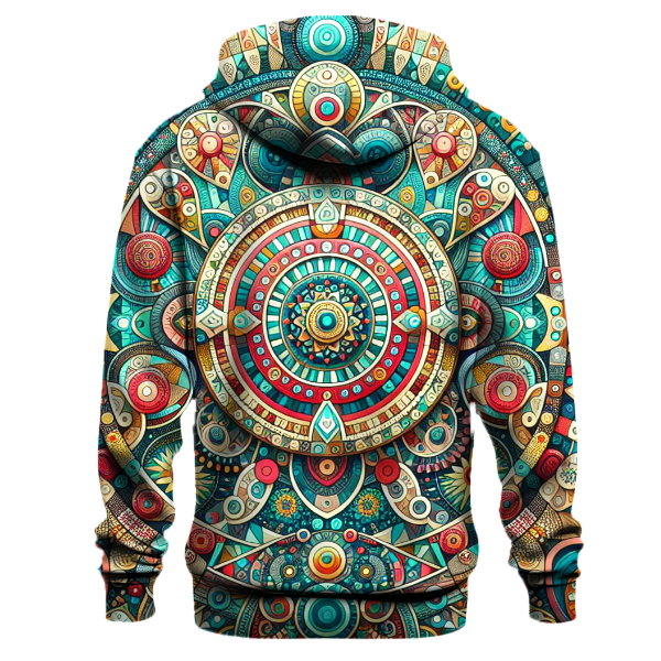Vibrant Mosaic Design Hoodie