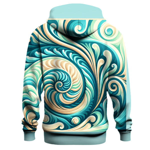 Oceanic Waves Tie-Dye Hoodie