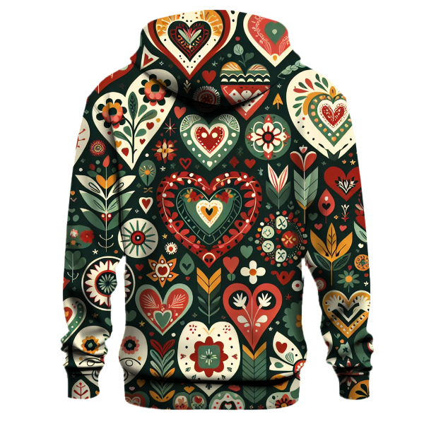 Retro Folk Art Designs Hoodie