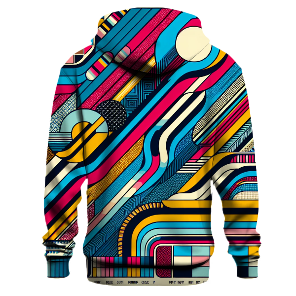Funky Patterned Stripes Hoodie