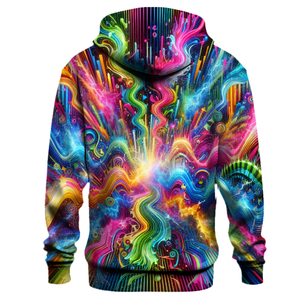 Electric Rainbow Pulse Hoodie
