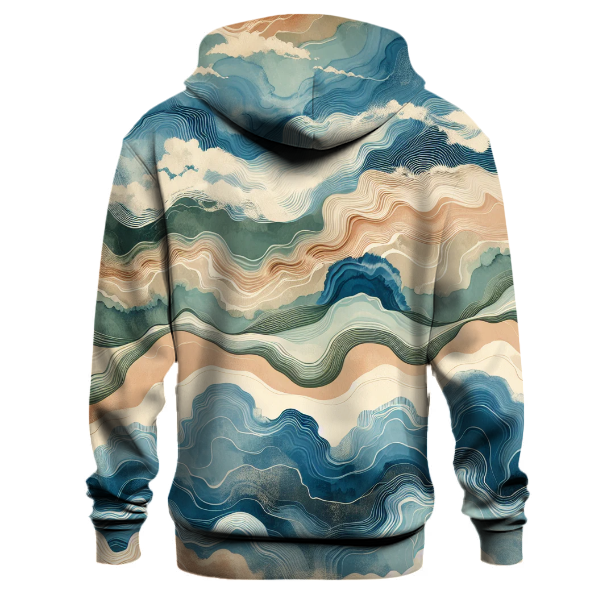 Tranquil Beach Waves Hoodie