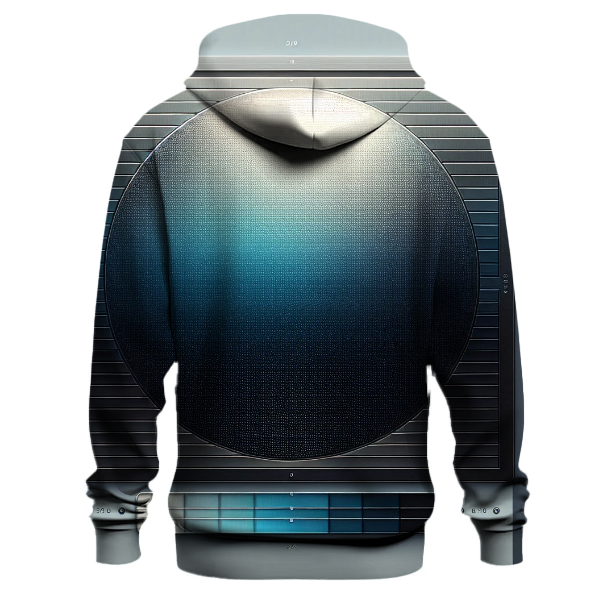 Steel Blue Metallic Gradient Hoodie