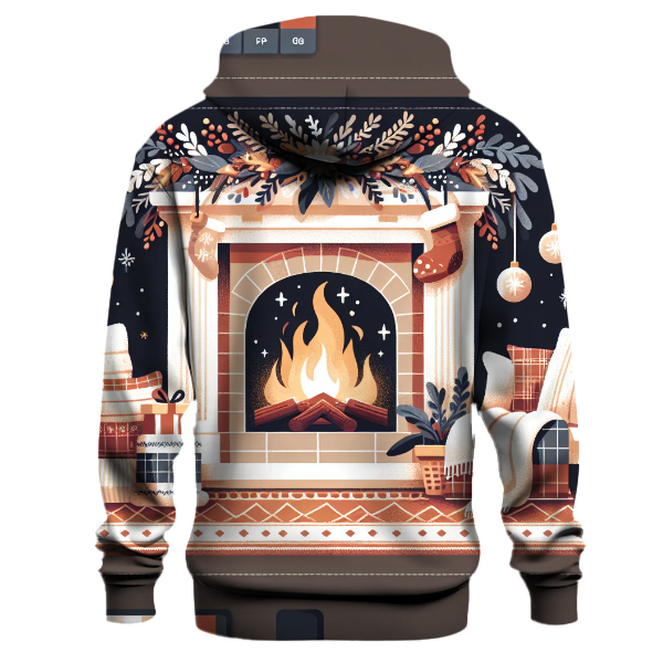 Cozy Fireplace Scene Hoodie