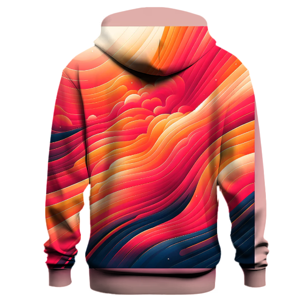 Fiery Coral Blaze Hoodie