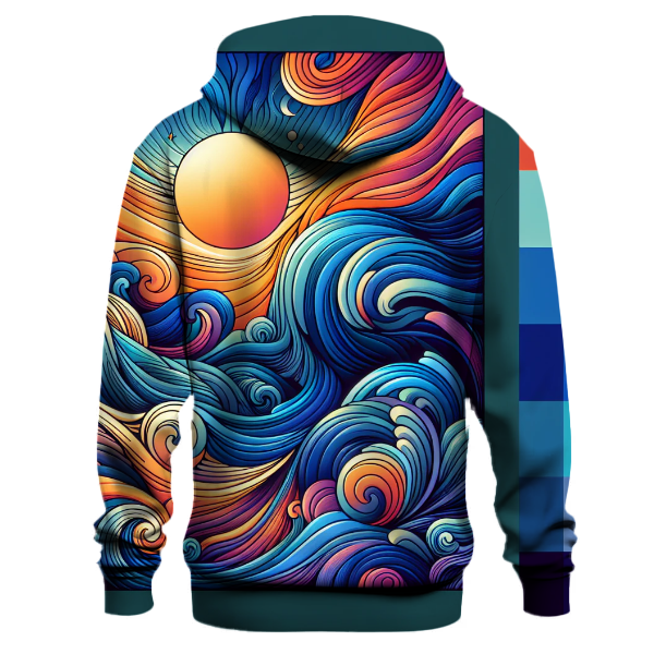 Ocean Sunset Wave Hoodie