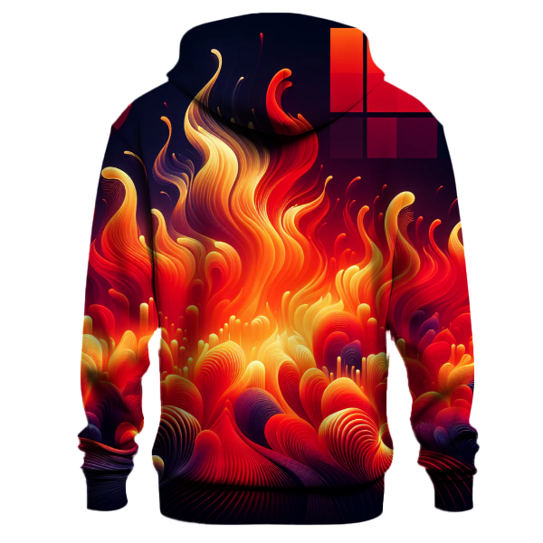 Fiery Flames Gradient Design Hoodie