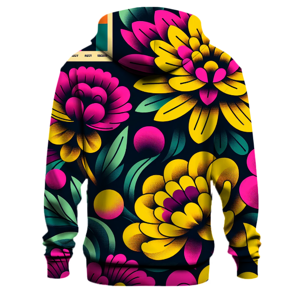 Bright Neon Floral Hoodie