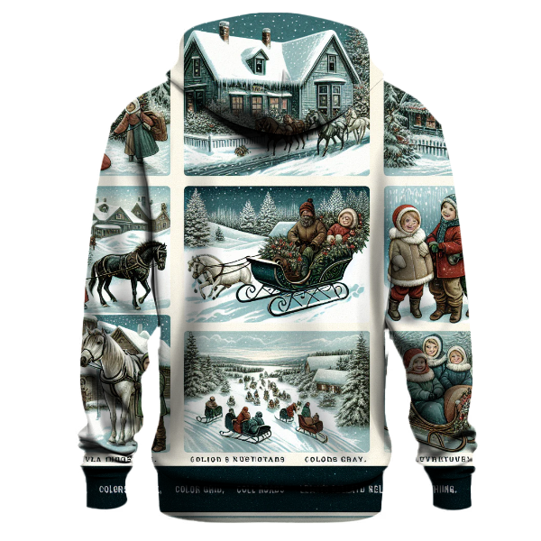 Vintage Holiday Postcard Montage Hoodie
