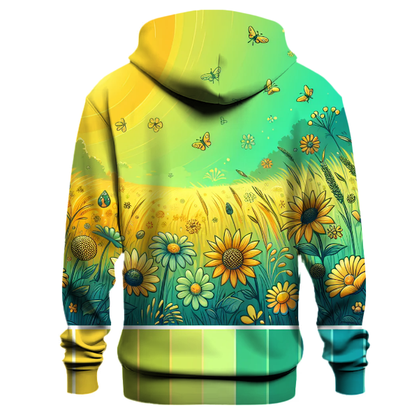 Sunny Meadow Gradient Design Hoodie