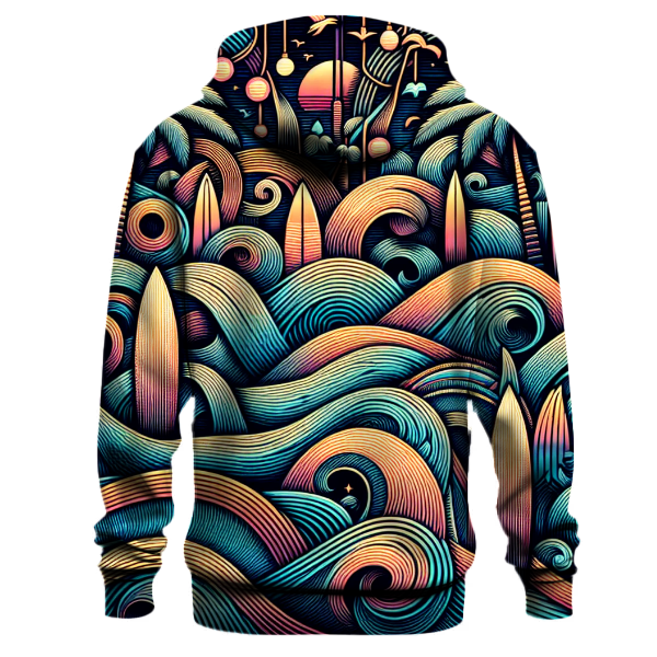Neon Surf Vibes Hoodie
