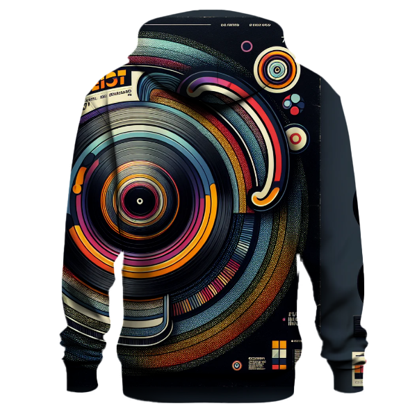 Vibrant Vinyl Grooves Hoodie