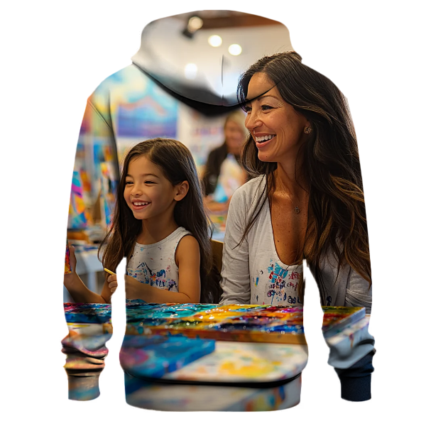 Artful Bonds Creating Together in a Painting Class Hoodie