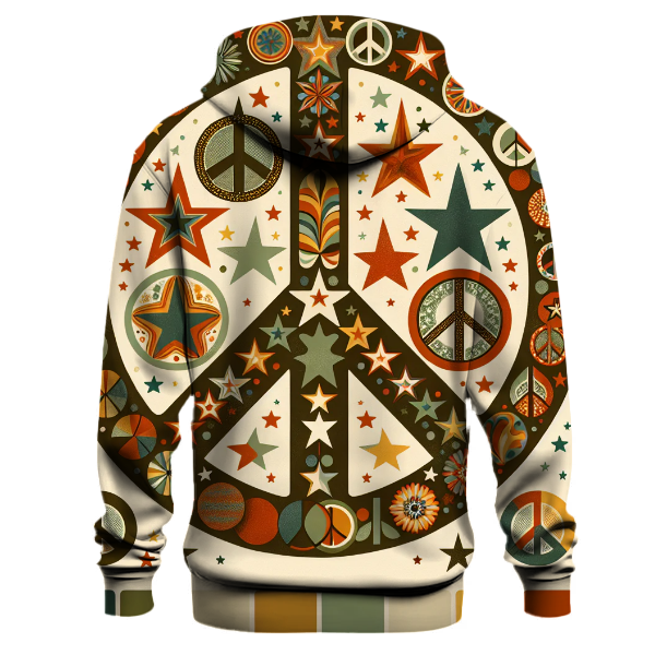 Vintage Peace Signs Hoodie