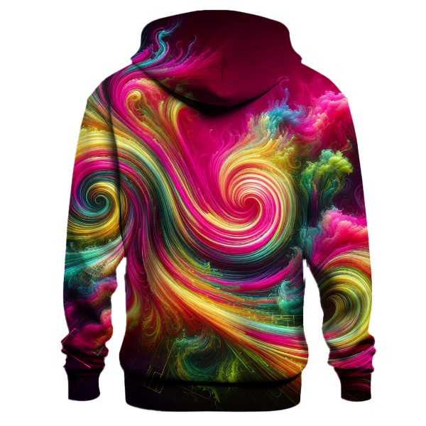 Neon Dreams Tie-dye Design Hoodie