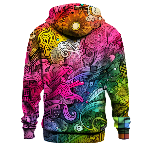 Neon Doodle Vibes Hoodie