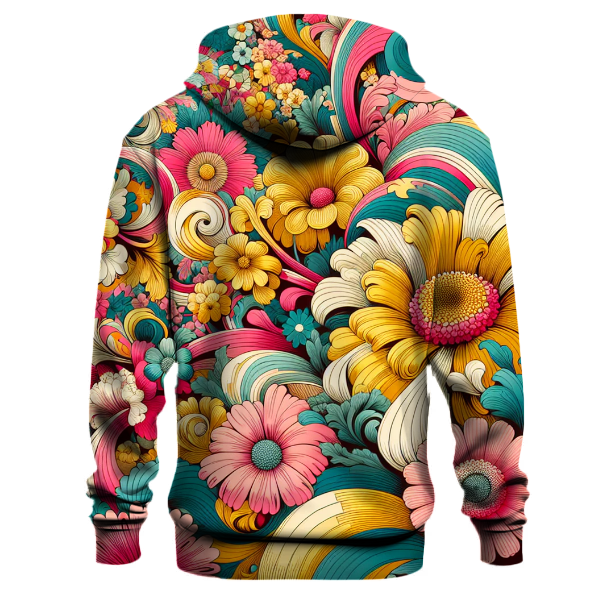 Groovy Floral Explosion Design Hoodie