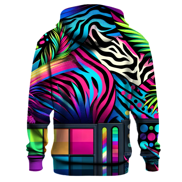 Funky Neon Animal Prints Hoodie