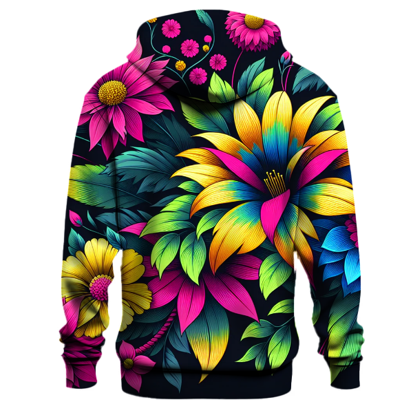 Retro Floral Fusion Hoodie