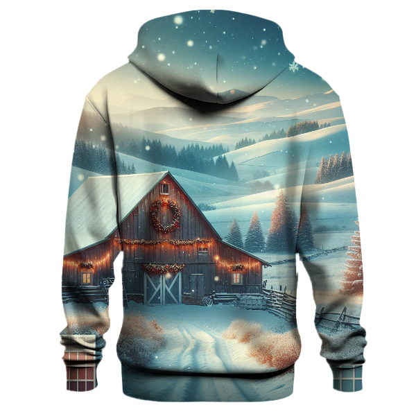 Snowy Barn Christmas Hoodie