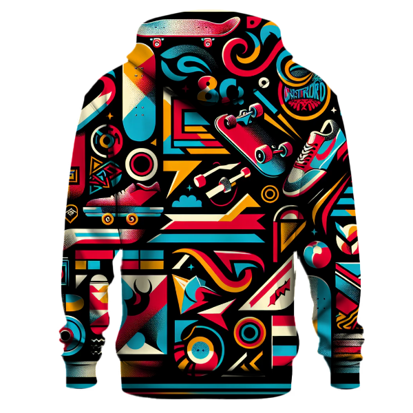 Vintage Skateboard Graphics Hoodie