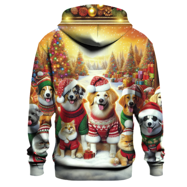 Christmas Cuddles with Pets Hoodie