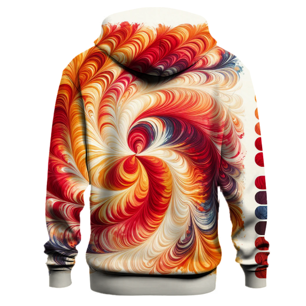 Fiery Sunrise Tie-dye Design Hoodie