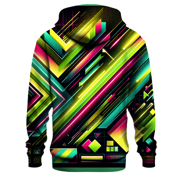 Electric Neon Shapes Hoodie