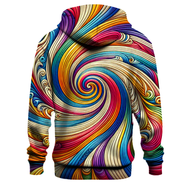 Rainbow Spiral Swirls Hoodie