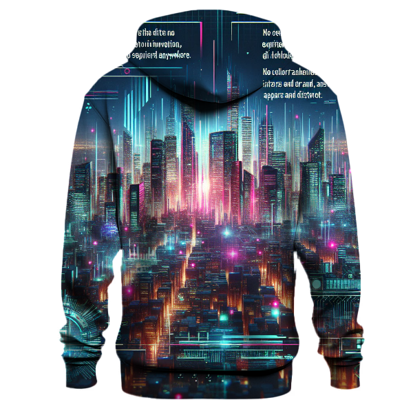 Cyber Neon Glitch Hoodie
