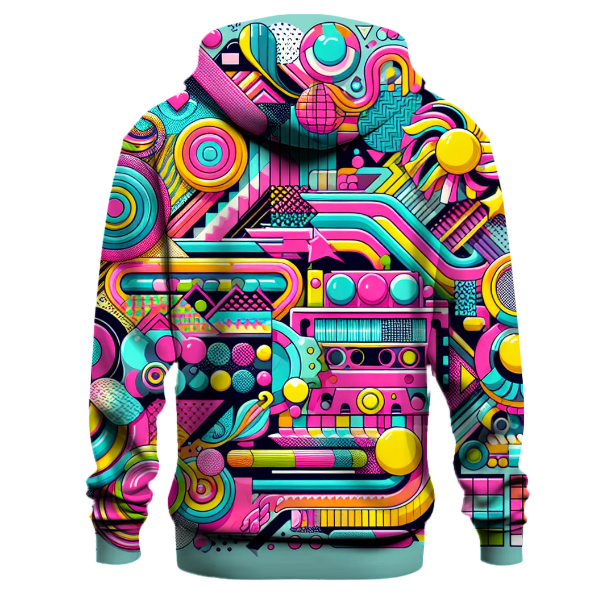 Electric Retro Flowers Hoodie