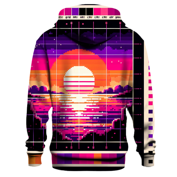 Pixelated Sunset Retreat Hoodie