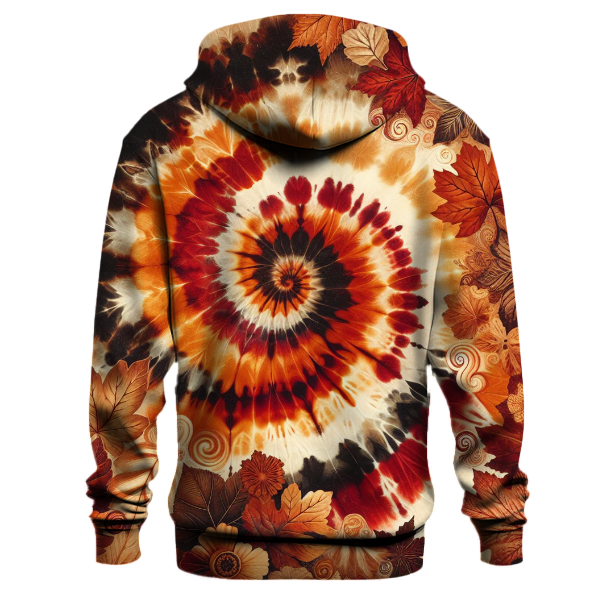 Fiery Autumn Tie-dye Design Hoodie