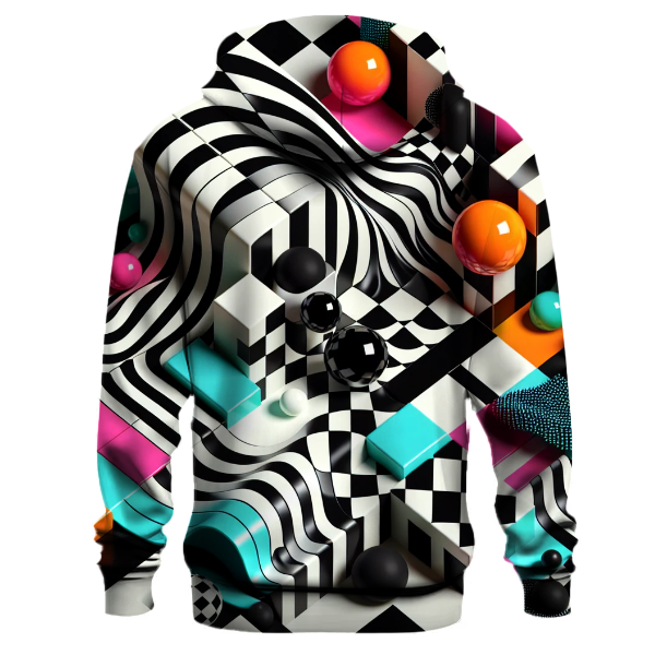 Retro Groove Checkerboard Hoodie