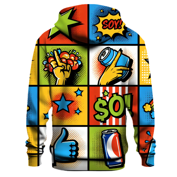 Chic Vintage Pop Art Hoodie