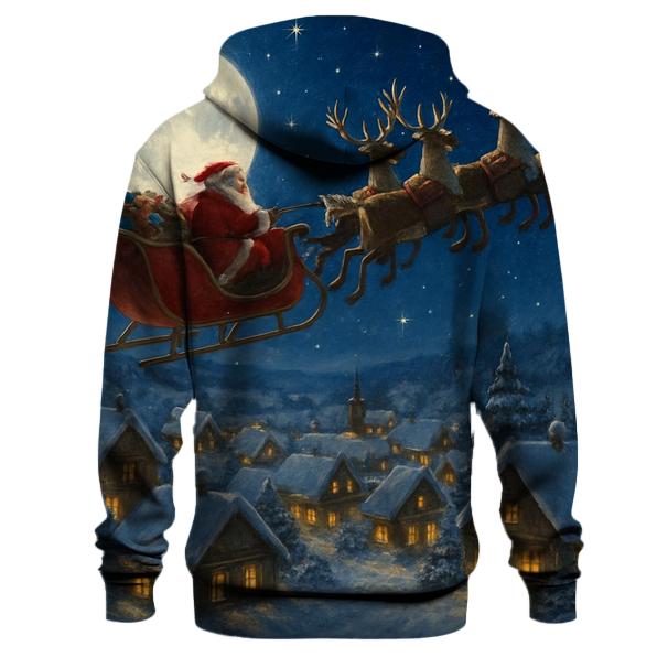 Snowy Night Santa Hoodie