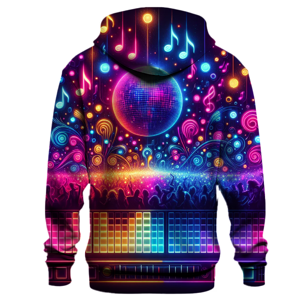 Neon Lights and Music Hoodie