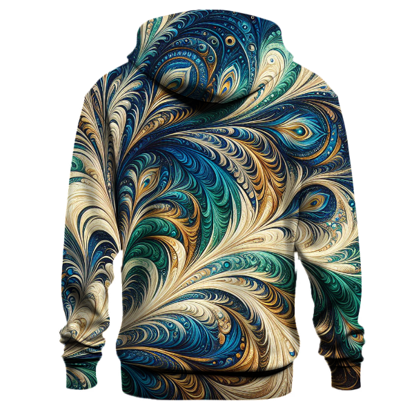 Peacock Feathers Tie-dye Design Hoodie