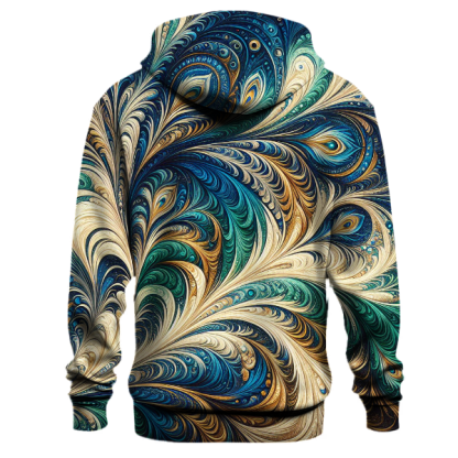 Peacock Feathers Tie-dye Design Hoodie