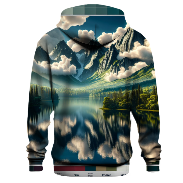 Serene Mountain Reflections Hoodie