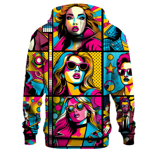 Neon Pop Art Portraits Hoodie