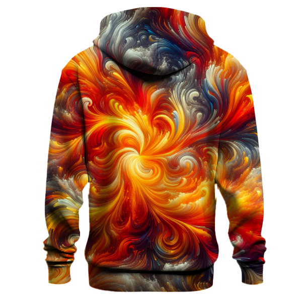 Flame Burst Tie-Dye Hoodie