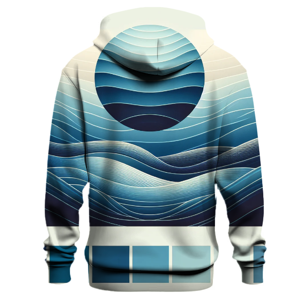 Steel Blue Waves Hoodie