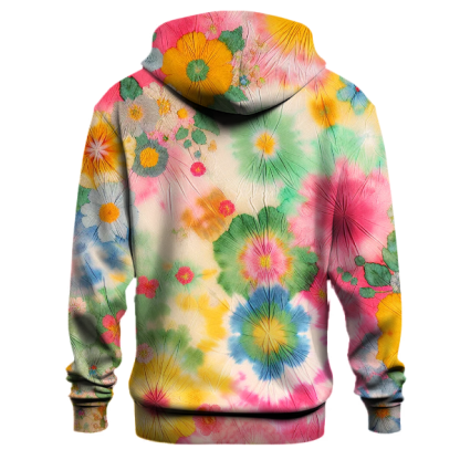 Summer Blooms Tie-dye Design Hoodie