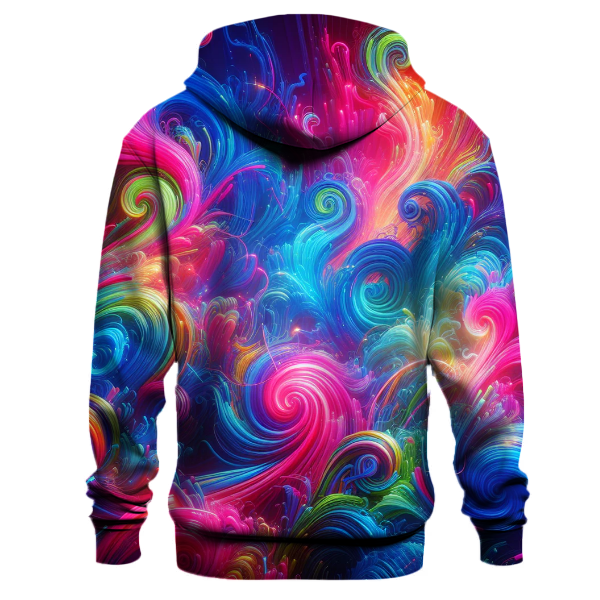 Electric Color Swirls Hoodie