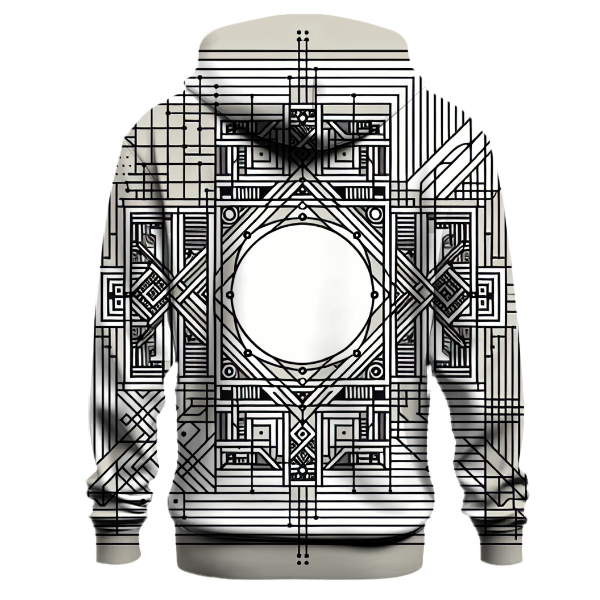 Minimalist Geometric Lines Hoodie